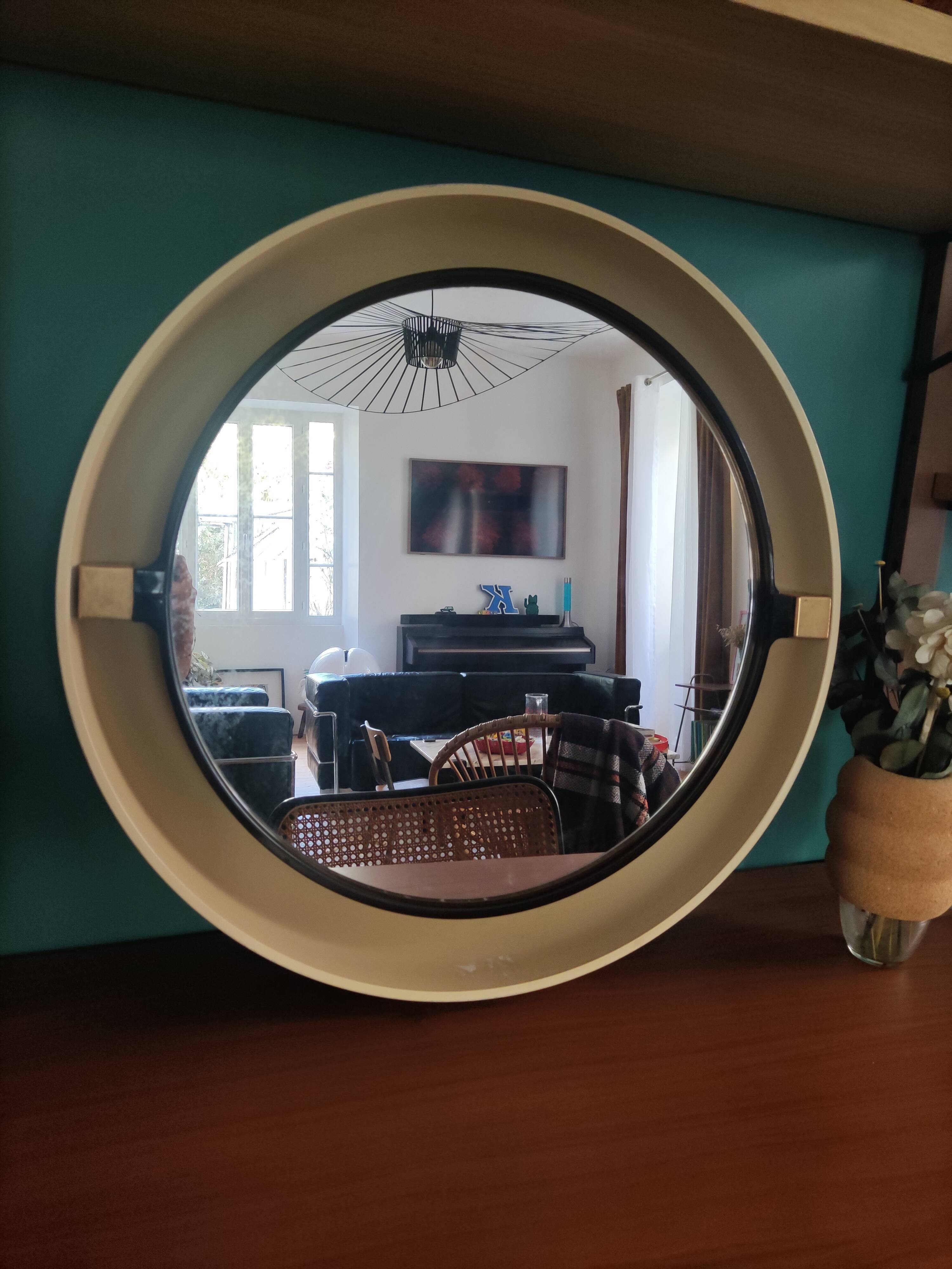Vintage wall mirror 70s, 60 cm