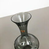 Set of 3 cubic hand blown crystal glass vase by Friedrich Kristall Germany 1970s