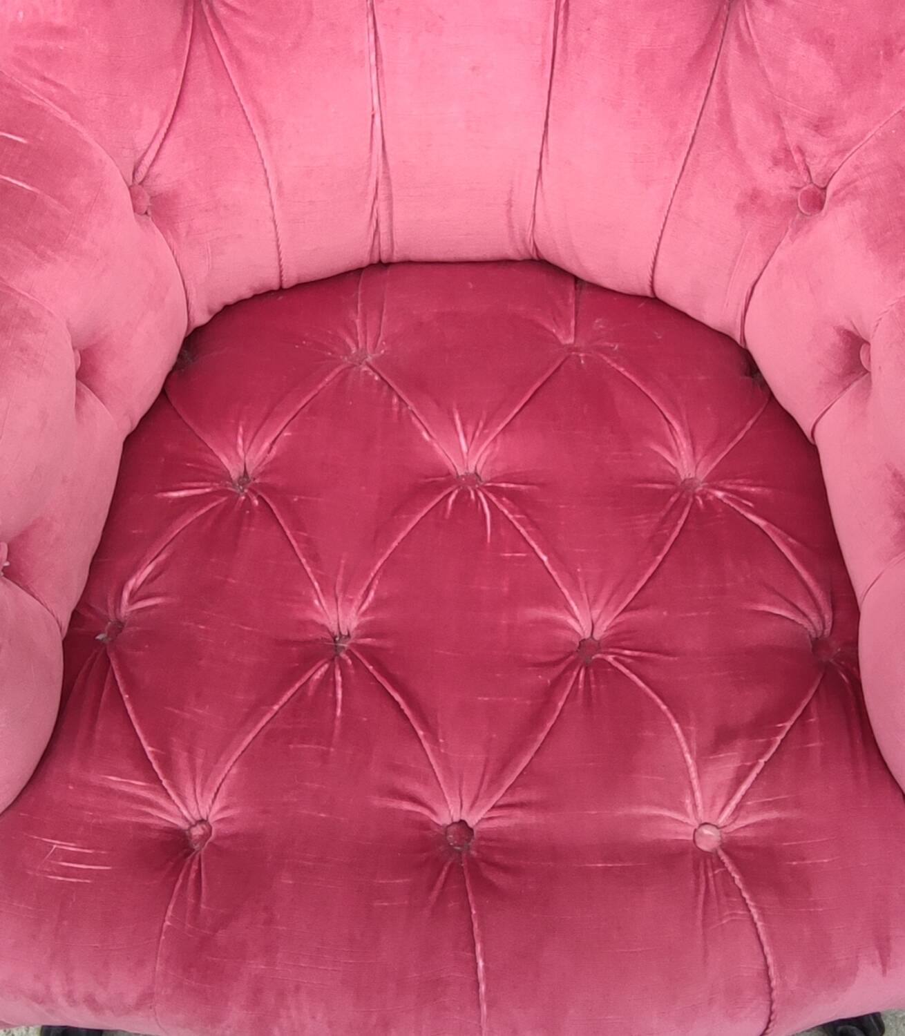 Old Napoleon III padded armchair