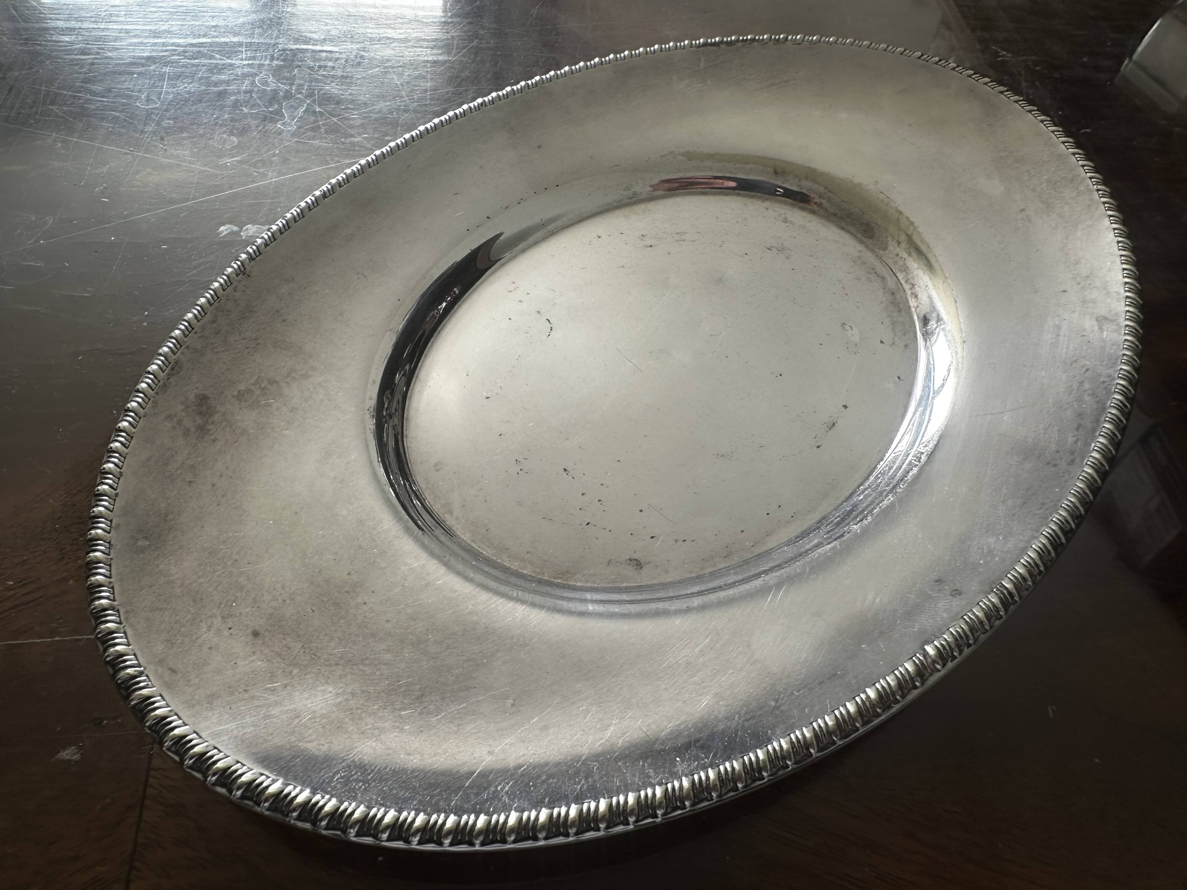 Norton & White EPNS Manchester Silver Plated Trinket Tray 21 cm / 14 cm
