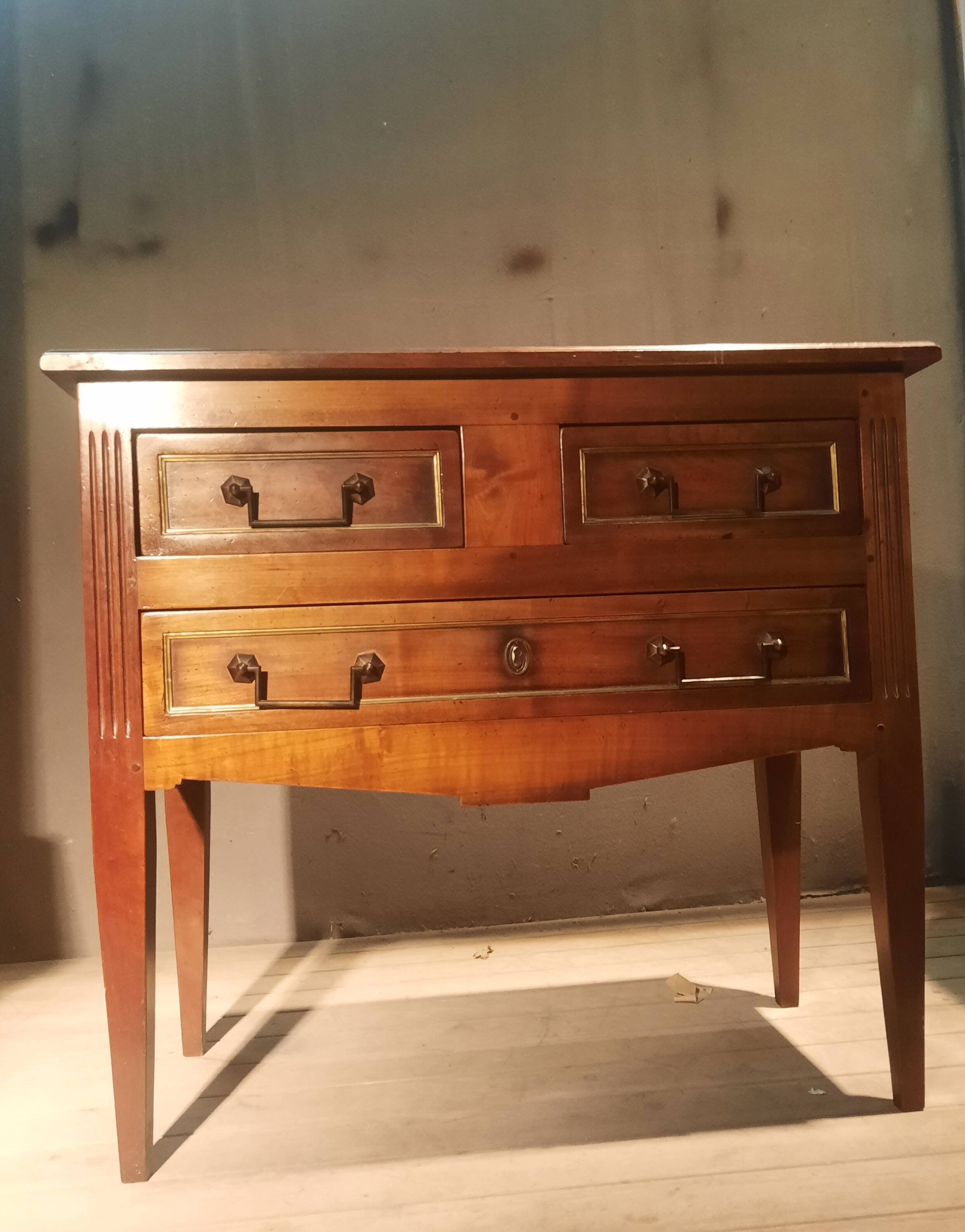 Directoire style wooden chest of drawers