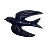 Midnight blue ceramic swallow