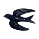 Midnight blue ceramic swallow