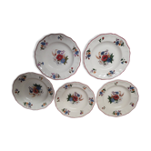 5 assiettes creuses diamètre 25 cm Agreste Sarreguemines