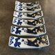 Set of 6 knife holders in asian porcelain
