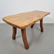 Vintage Brutalist Oak Tree Trunk Side Table, Spain, 1960s