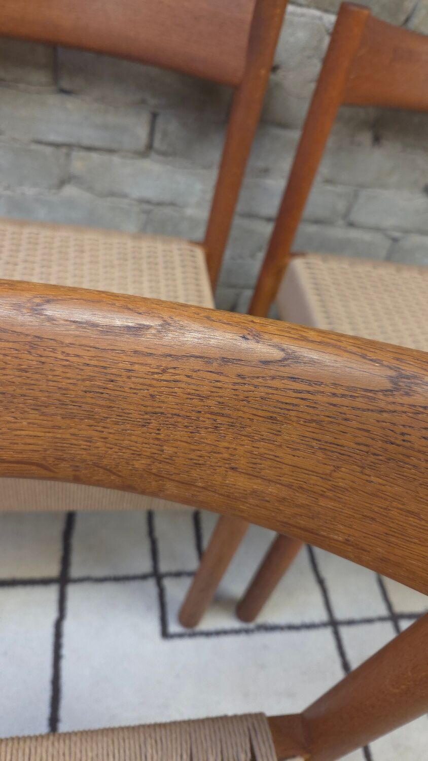 Set of 4 Danish chairs from the 1970s