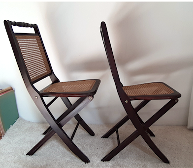 Paire de chaises pliantes