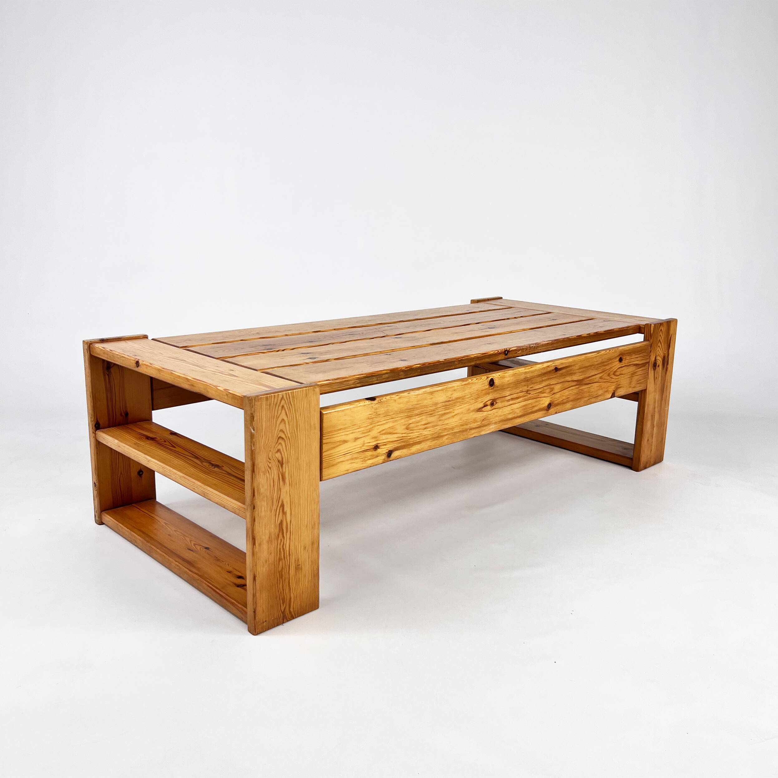 Mid Century Pine Coffee Table, 1960s