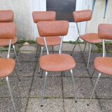 6 vintage skai chairs from the 1960s