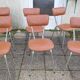 6 chaises skaï vintage année 1960