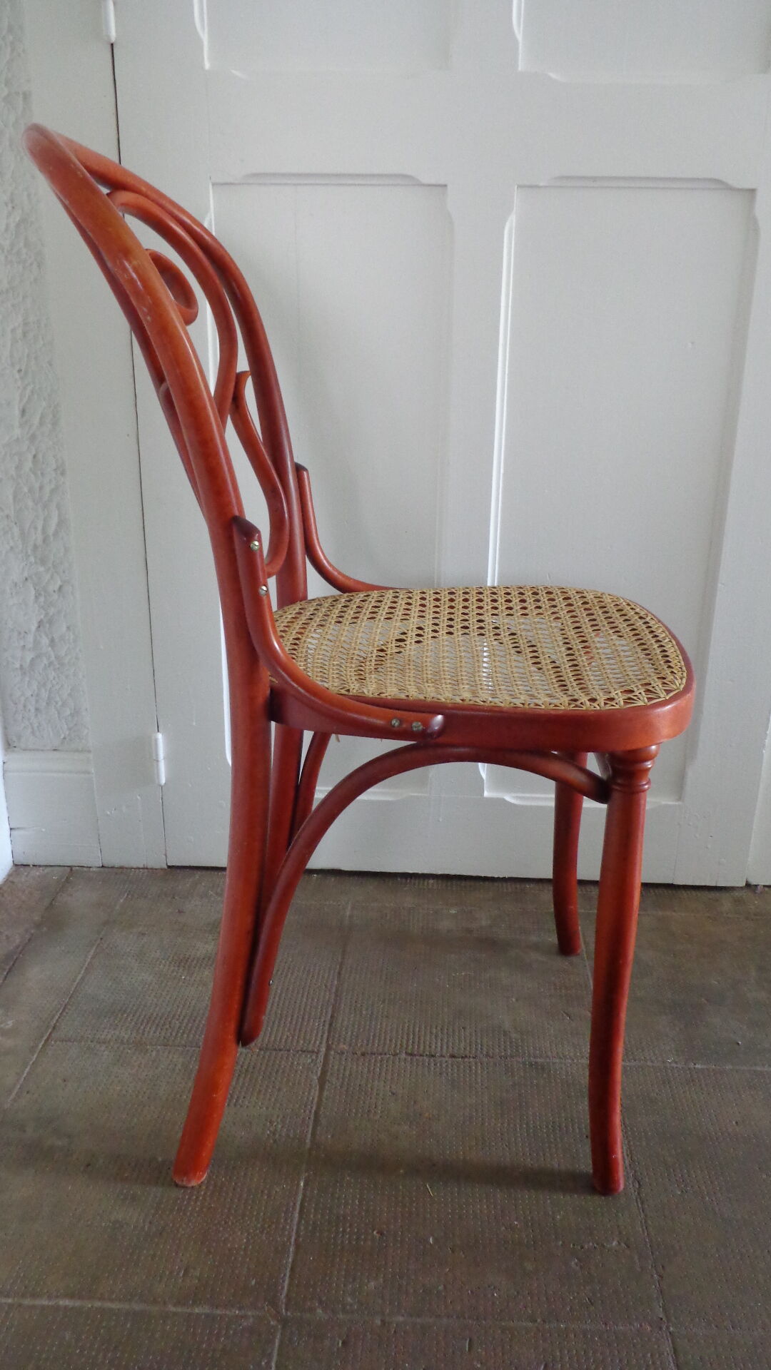 Coubated wooden chair