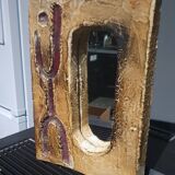 Ceramic mirror, Palissy, Vallauris