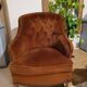 Fauteuil vintage en velours