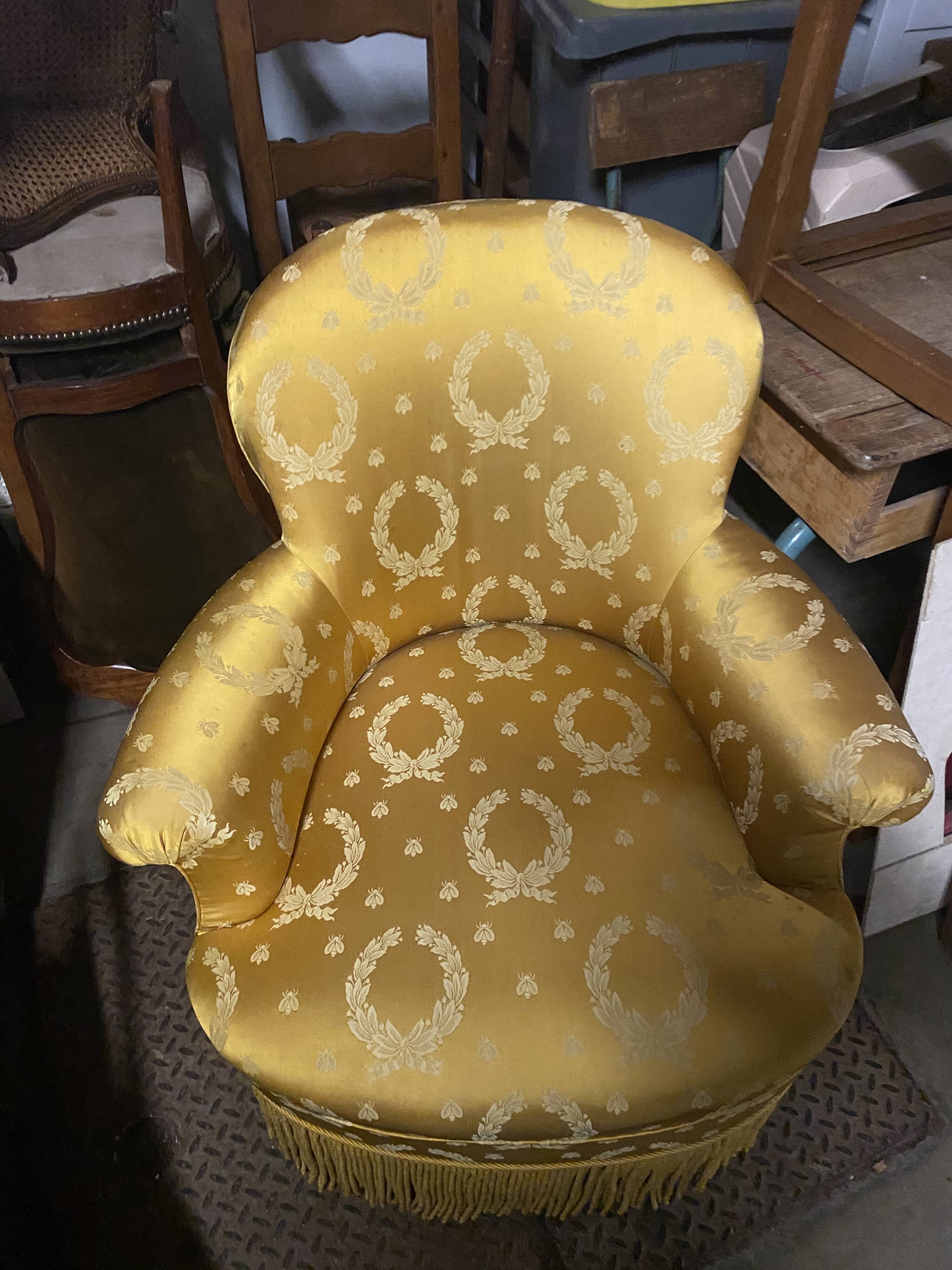 Napoleon 3 shepherdess or toad armchair