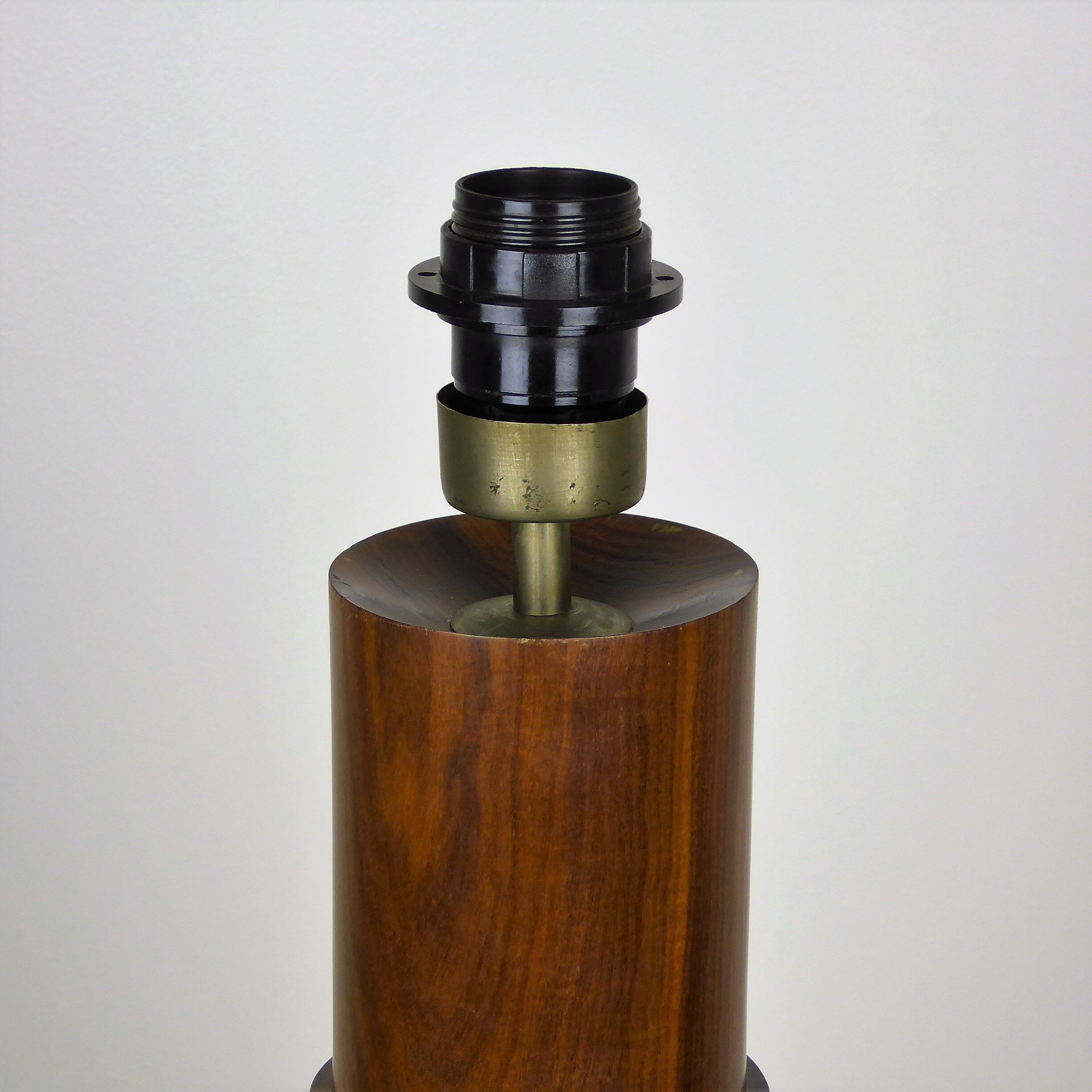 Massive rosewood lamp Denmark 1950