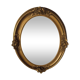 Oval mirror wooden gold 50 x 39 cm