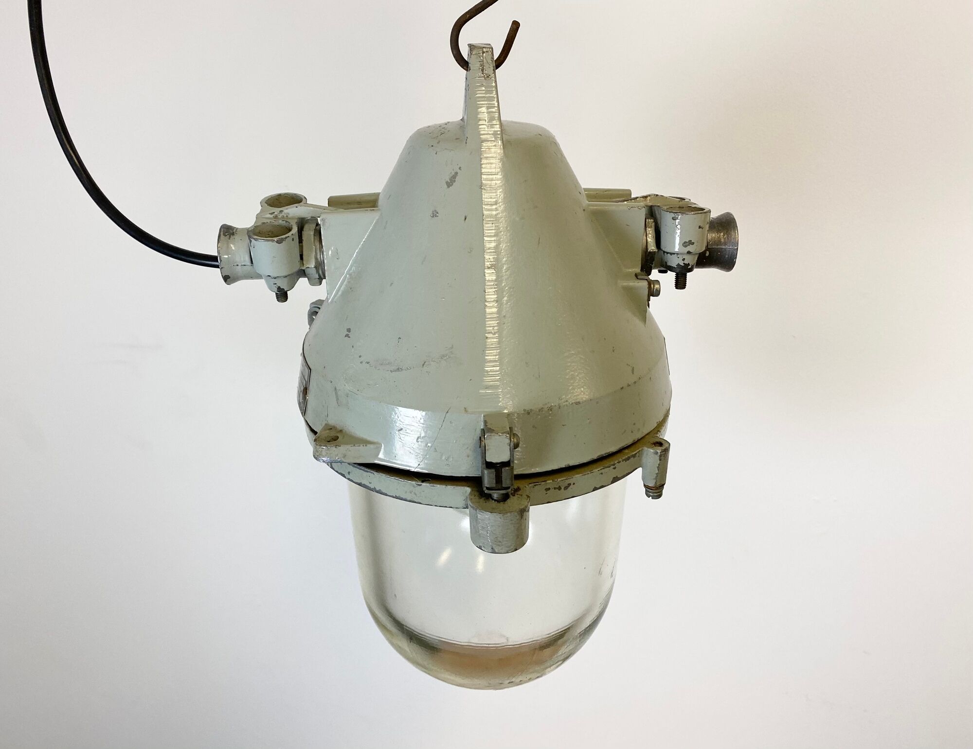 Grey Industrial Cast Aluminium Explosion Proof Lamp, 1960s