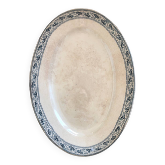 Oval serving dish H.Boulanger Terre de Fer Choisy Le Roi