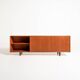 Danish teak sideboard with three sliding doors, 1960s/1970s