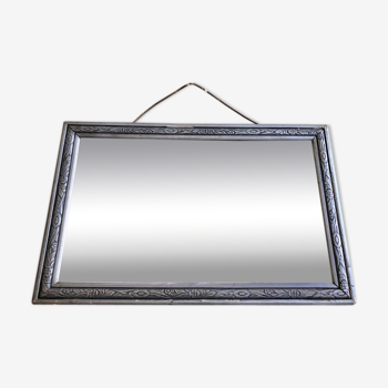 Miroir art déco argent, 50.5x33cm