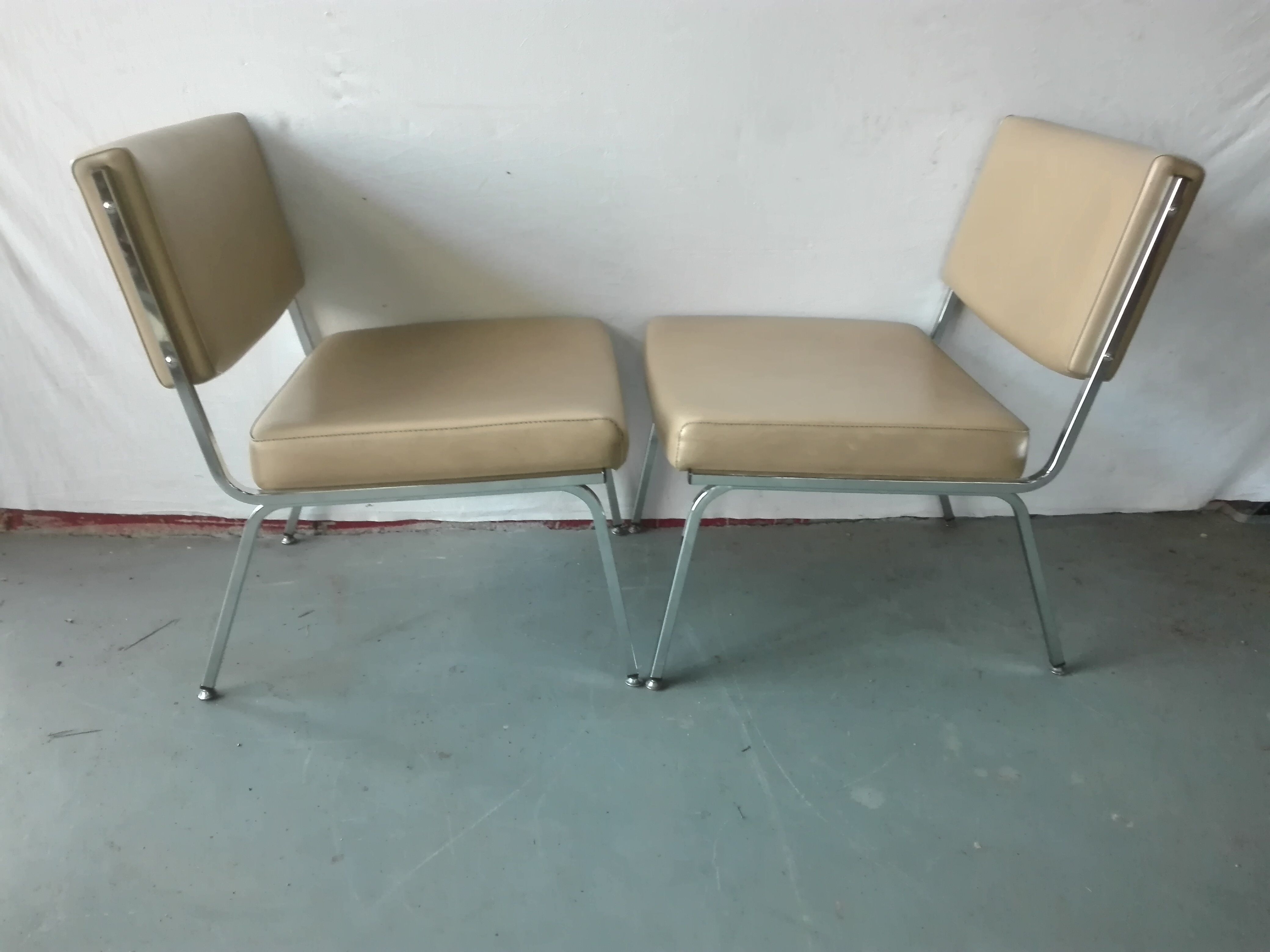 Pair of vintage low chairs