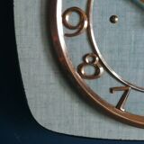 Vintage formica clock silent rectangular wall clock "Super Quinze Vert"