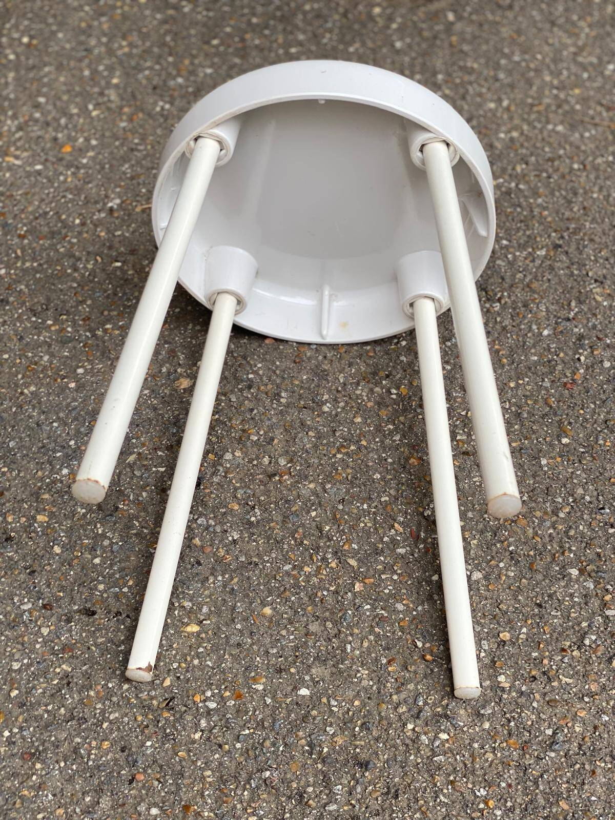Vintage white stool from the 70s
