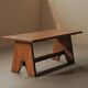 Brutalist dining table in solid oak, France, circa 1980.
