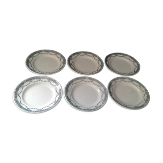 6 semi-hollow plates. Wolf mill . Model provence