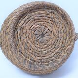 Vase in straw and plant fibers French folk art mid-twentieth century