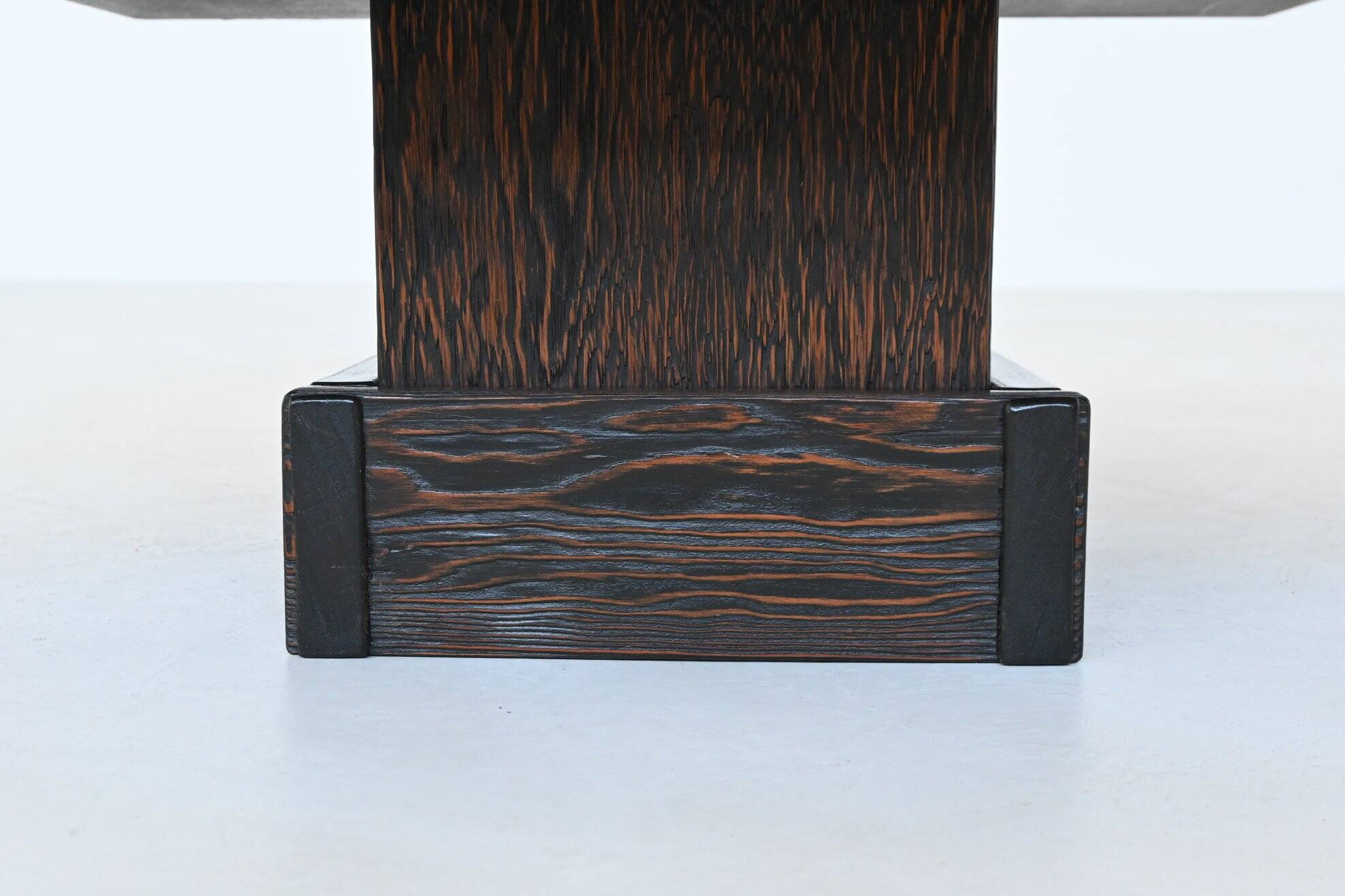 Brutalist square shaped coffee table Mid-Century France 1970