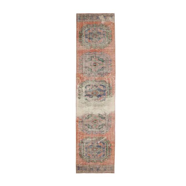 1970s Turkish Hand-Knotted Runner Rug 82x338