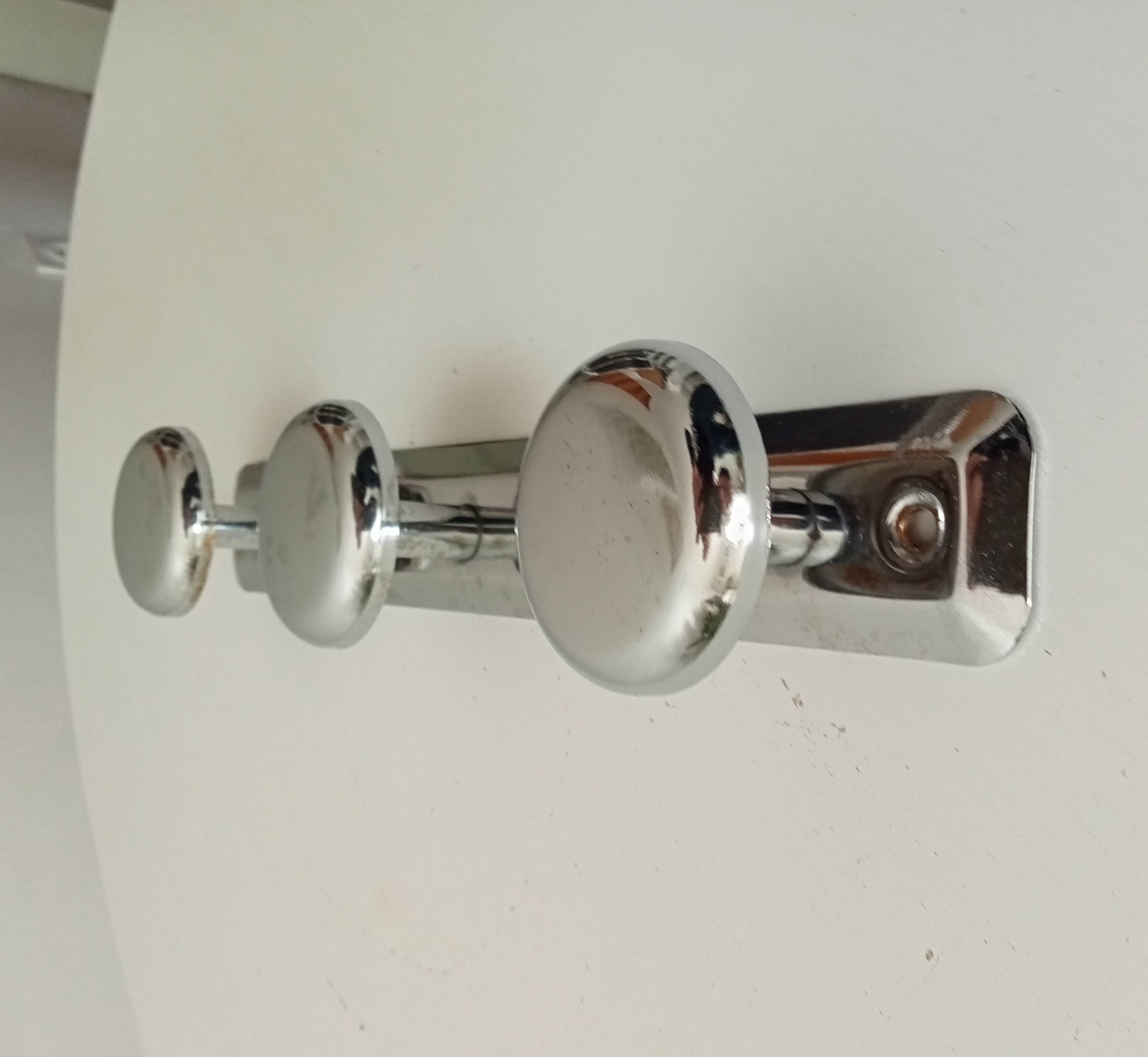 Vintage chrome wall coat rack