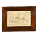 Bas-Relief Painting in Petrified Limestone, signed CF.Becker – Late 19th century