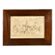 Bas-Relief Painting in Petrified Limestone, signed CF.Becker – Late 19th century