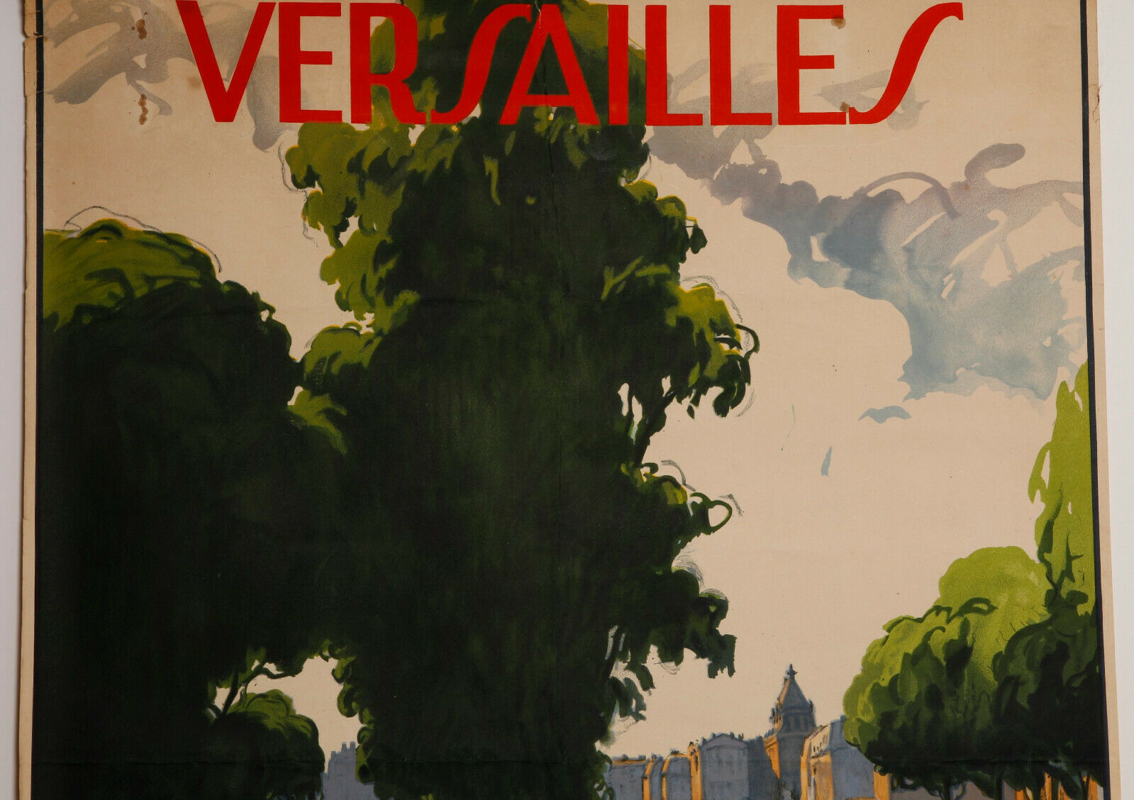 Poster René Aubert Versailles ideal stay State Railways Paris