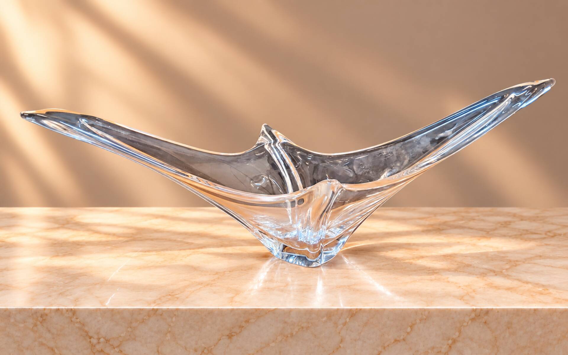 Monumental Daum French crystal bowl / centerpiece 79cm