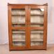Old art deco showcase in Burmese teak patina original interior swine