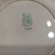 Set of 5 vintage dessert plates Faïencerie de Castres Model Fruits