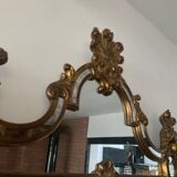 Antique mirror with gilded pediment from Maison Deknudt