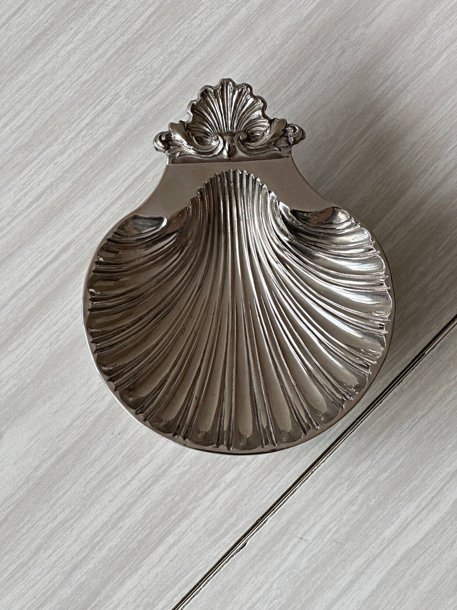 silver shell bowl, key tray