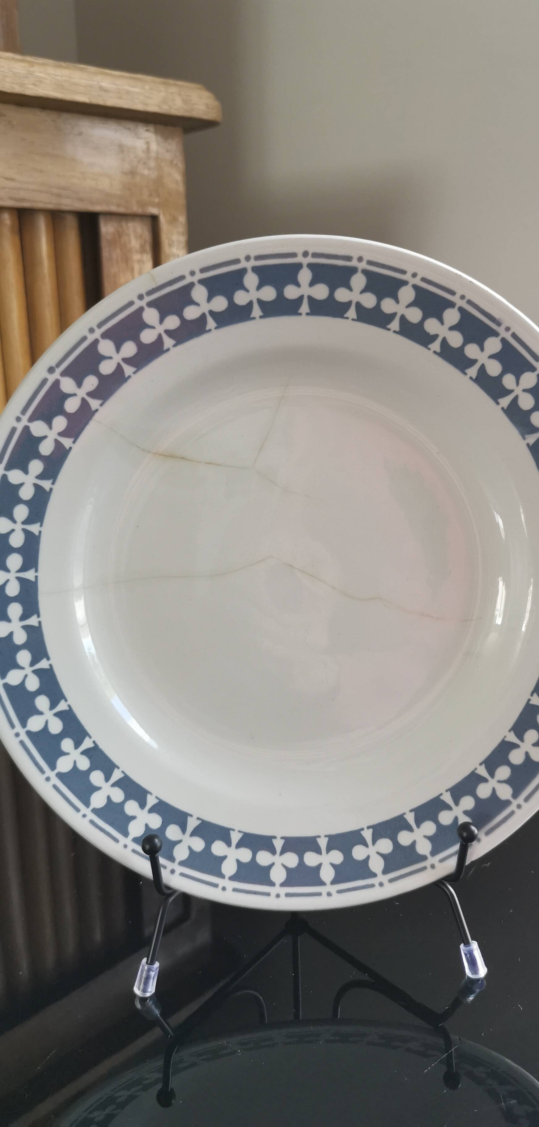 4 Terre de Fer Saint Amand et Hamage plates “Chicorée Williot” model