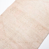 Dusty beige handmade runner rug