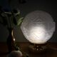 Vintage art deco globe table lamp in frosted glass