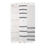 Beige & Black Striped Vintage Kilim Rug, 170x256 Cm