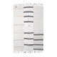 Beige & Black Striped Vintage Kilim Rug, 170x256 Cm
