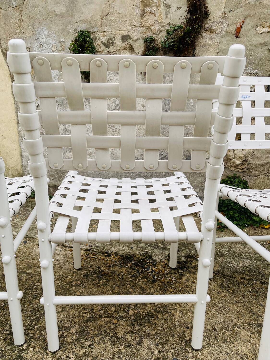 4 chaises tressées triconfort, circa 1970