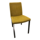 Chaise de bureau moutarde métal chromé Italie vers 1970