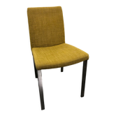 Mustard chrome metal office chair Italy circa 1970